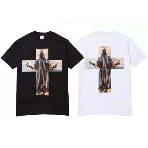 

20fw box logo black moses tee religion hip hop solid t-shirt short sleeves men women street skateboard summer tee hfymtx667, White;black