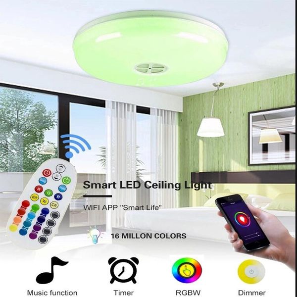 2019 Music Timer Group Tuya Wifi 24w Super Brightness Modern Creative Indoor Lighting Decoration Smart Ceiling Lamps For Home From Xhtlsm 295 48