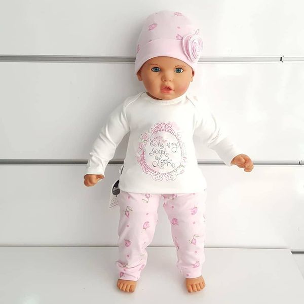 

rose polka dot sweet look 3 pcs baby girl suits kids, White