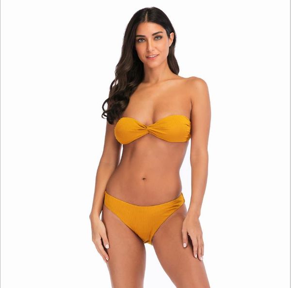 

new european and american breast-wiping bikini split
