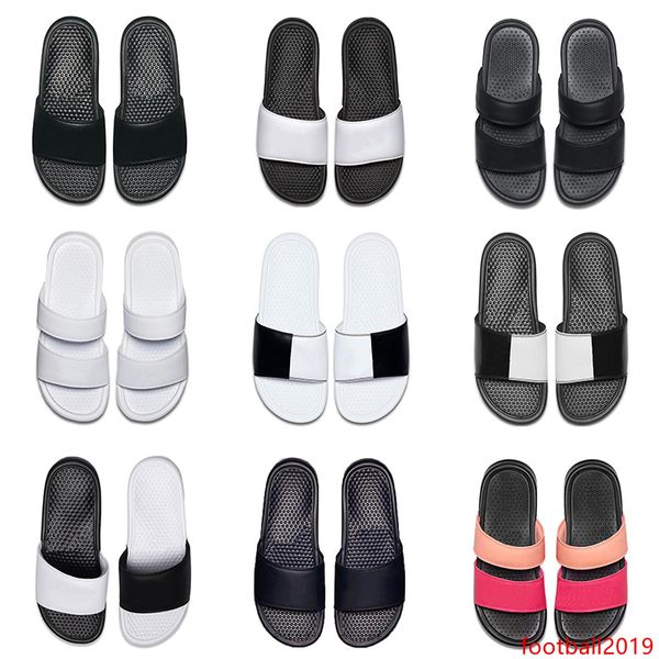 

2019 men women designer benassi ultra slippers black white pink for summer beach l shower room indoor non-slip mens sandals