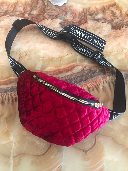 

mini matte velvet pockets concave shape handbag 2019 summer new mini saddle bag pockets the latest exquisite small waist bag