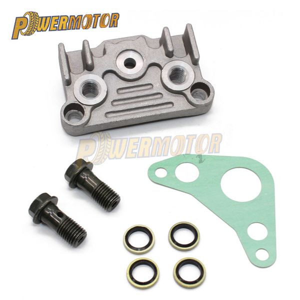 

125cc 140cc motorcycle oil cooler horizontal engine adapter engine cylinder cover 50cc 70cc 90cc 110cc oil cooler adapter