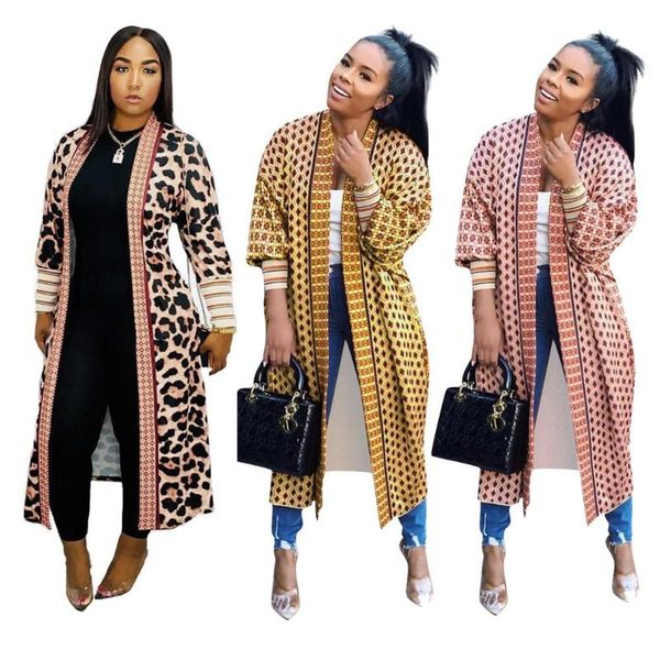 

2019 autumn winter cloak poncho plaid print full sleeve women maxi long coat outerwear trench vintage cardigan overcoat, Tan;black