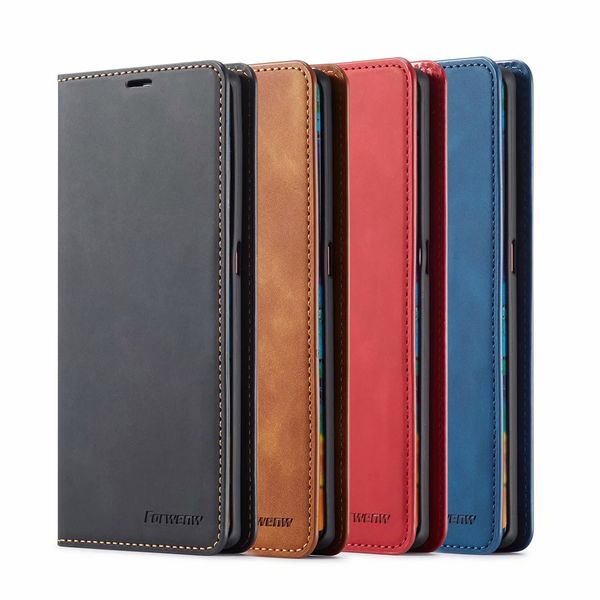 

luxury magnetic leather flip wallet case for huawei p40 pro p30 p20 mate 20 lite mate 30 lite card slot phone cover