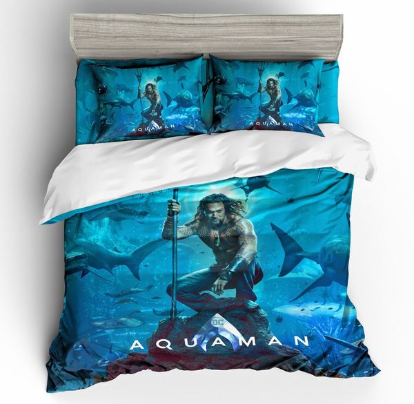 

3D Shark Turtle Aquaman Пододеяльник Постельное белье Одеяло / одеяло Покрытие