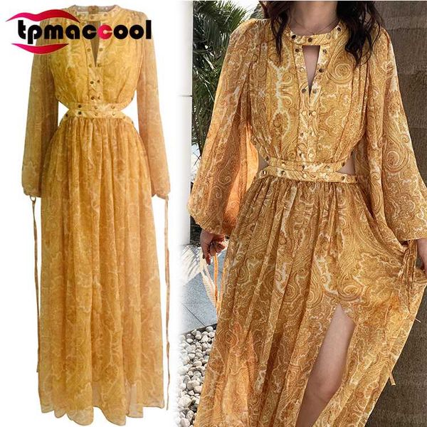 

tpmaccool luxury desigber women holiday yellow chiffon exotic super large swing midriff outfit split long maxi boho dress, Black;gray