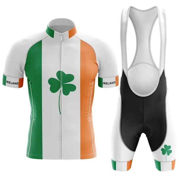 Maglia da ciclismo Irlanda UOMO set rosso pro team abbigliamento da ciclismo 19D gel traspirante pad MTB ROAD MOUNTAIN abbigliamento da bici da corsa clo pantaloncini da bici set