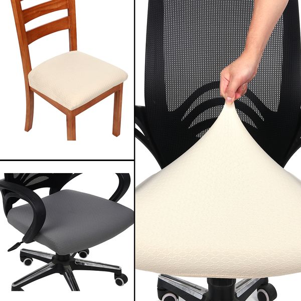 

jacquard solid color modern home decor chair covers elastic stretch spandex slipcovers banquet short chair cover for office