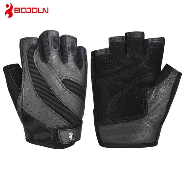 

boodun genuine leather male training bodybuilding gloves wear-resisting non-slip pigskin weightlifting gym motion fitness gloves