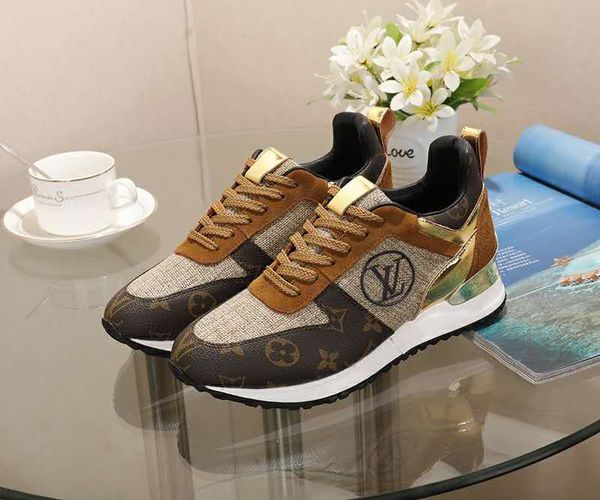 

the lastest luxury26 genuine leather run away designered sneakers fashion casual shoes men women shoes trainers women mixed color, Black