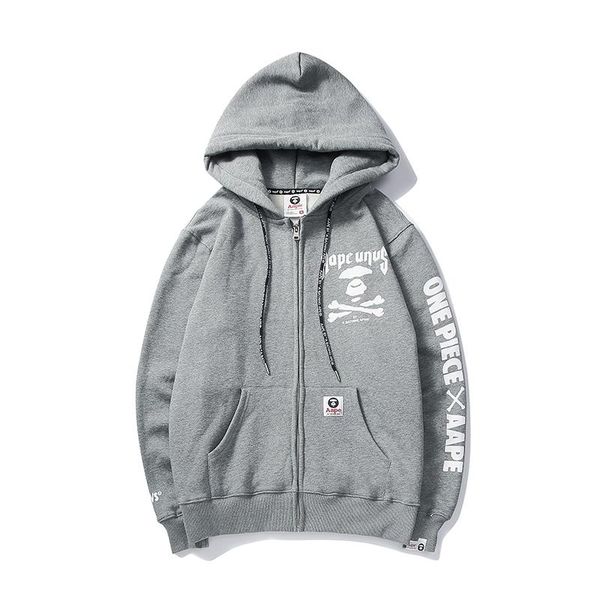 

mens hoodie fashion casual zipper hoodie hip hop aape men women designer letter printing sweatshirt long sleev, Black