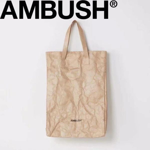 

42x30x18cm ambush торговый бумажные мешки 2020 новый лучшее качество ambush сумка мужчины женщины тэг япония мода