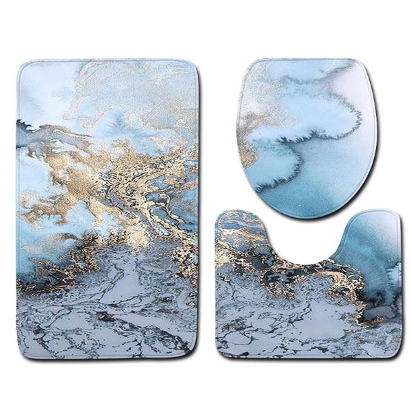 

bath mat bathroom kitchen carpet doormats decor 3pcs 10 types marble non-slip9.03