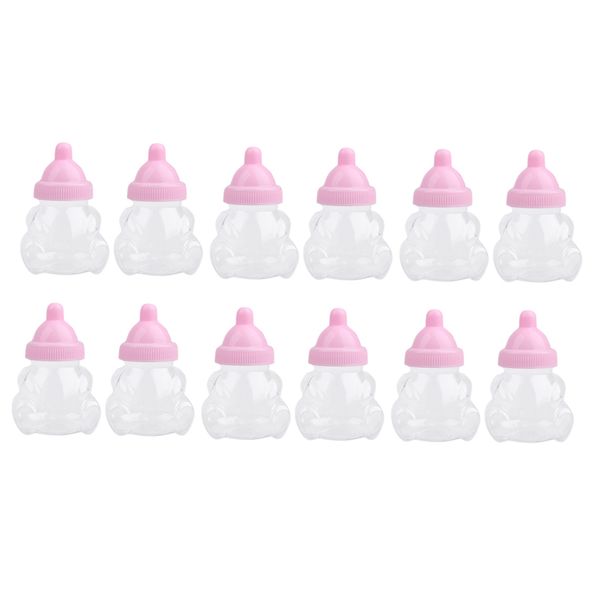 

12x pink feeding bottle candy boxes baby shower wedding favors gift boxes