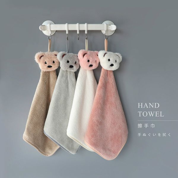 

new towels direct cartoon animal kitchen bear hand towel hanging coral fleece hand towel