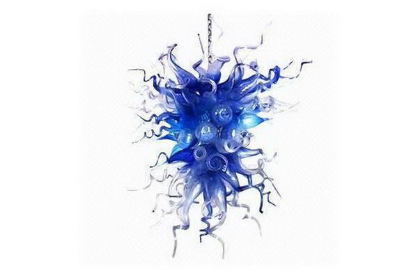 Мини-синяя спальня Chihuly стекло подвесные светильники Dale Hotel Decor Murano Стеклянные люстры со светодиодными лампочками