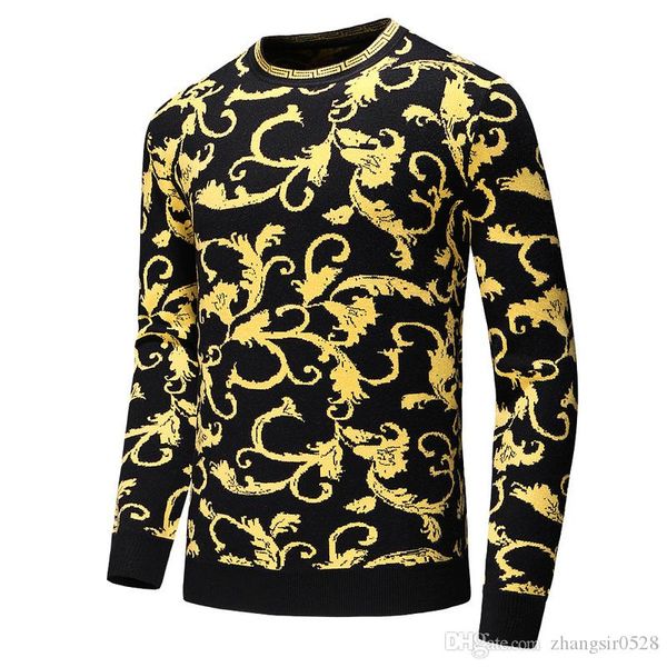 

2019 новый последний дизайнер осень зима мужской свитер классический моды пуловер мужчины марка шеи экипажа одежда высокого качества с разме, White;black