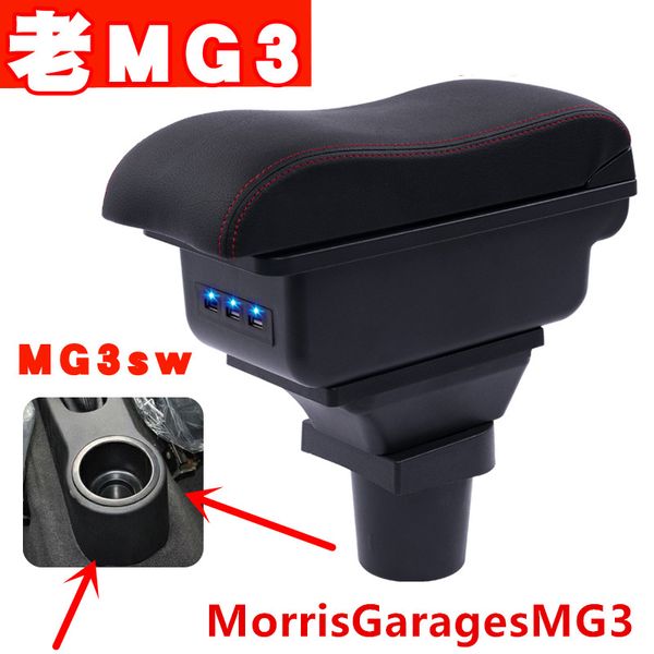 

for morrisgaragesmg3 mg3 armrest box central store content storage box with cup holder ashtray usb interface products 2007-2016