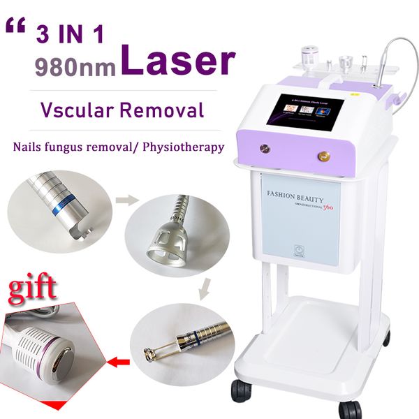 

new arrival 980nm medical diode laser vascular removal nail fungus cure physiotherapy equipment vascular removal 980nm diode laser, Black