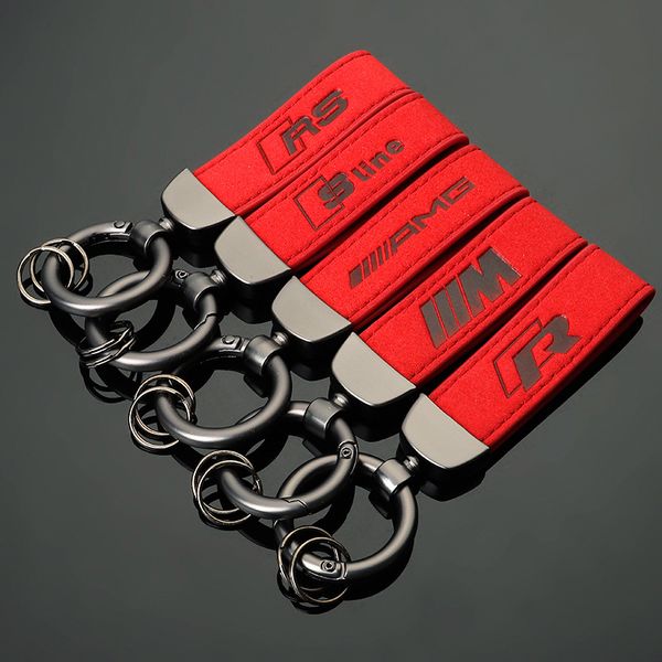 

3dfashoinal metal+leather car keychain key chain car interior for audi /vw r /bmw m tech m sport m3 m5 x1 x3 e46 e39 e60 f30 e90 f10 f30 e36