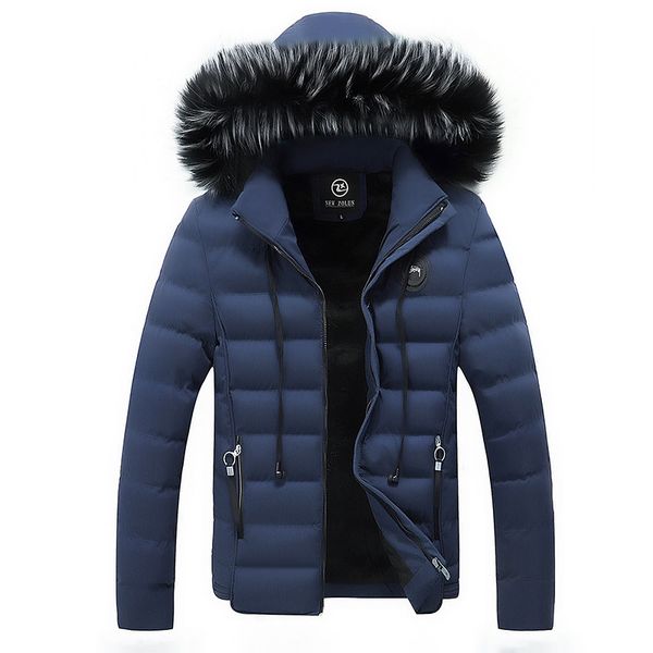 

padded jacket korean personality trend winter handsome young men's jacket, Black;white
