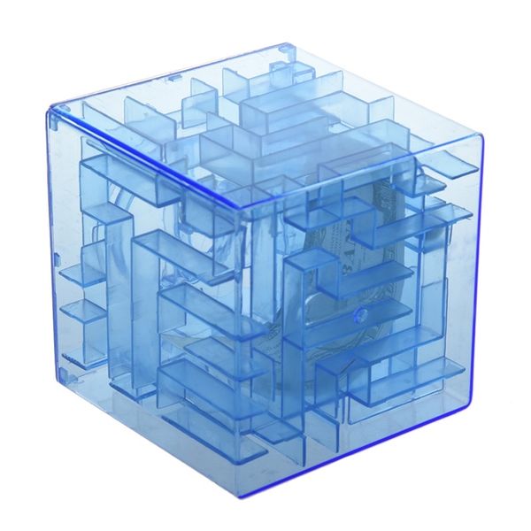 

пластиковые cubic деньги maze банков сохранение коллекции монеты case box 3d puzzle (синие) другие home decor