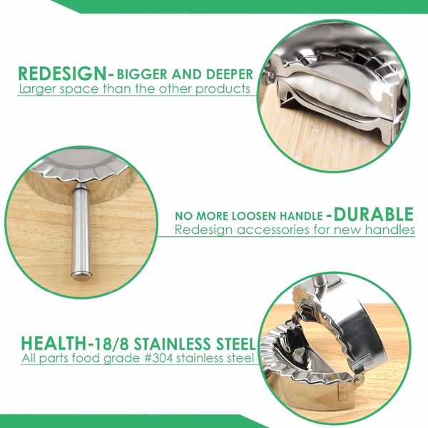 

new stainless steel ravioli mould dumpling maker mold wrapper pierogie pie crimper pastry dough press cutter kitchen gadgets other bakeware