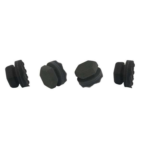

set of 4 auto car waxing pads car waxing set 8cm and 11cm cleaning pads