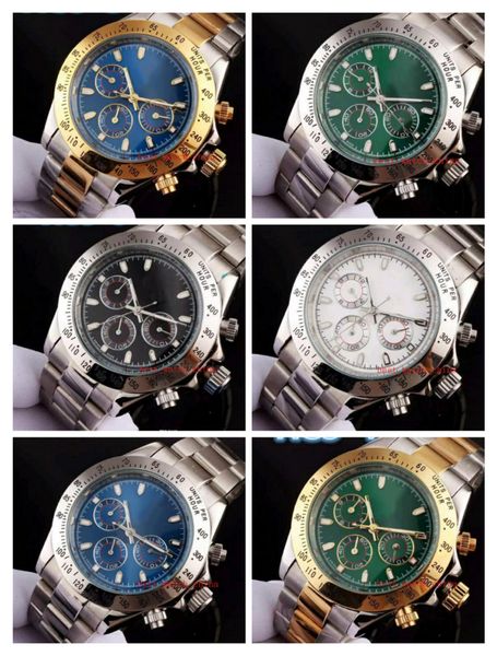 6 estilos Fashion Noble Mens Watch Sapphire 116500 116503 Mens Relógios Automático Mecânica relógios de pulso de aço inoxidável venda quente