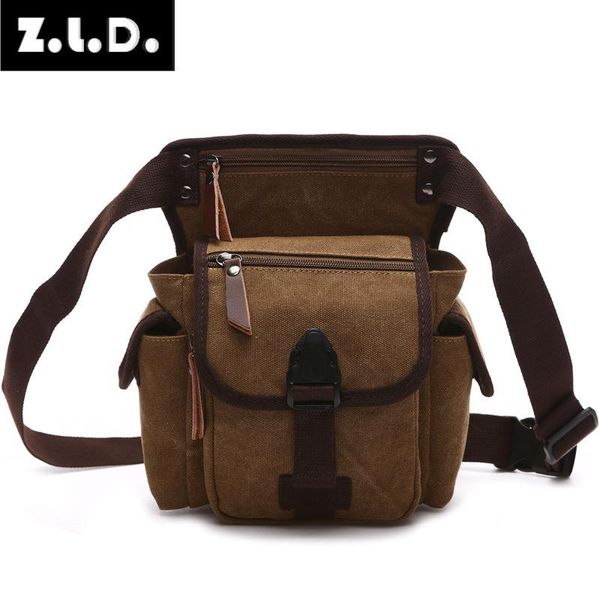 

z.l.d. canvas bag brand design shoulder messenger bag men's & women's fashion party bags large capacity tote women