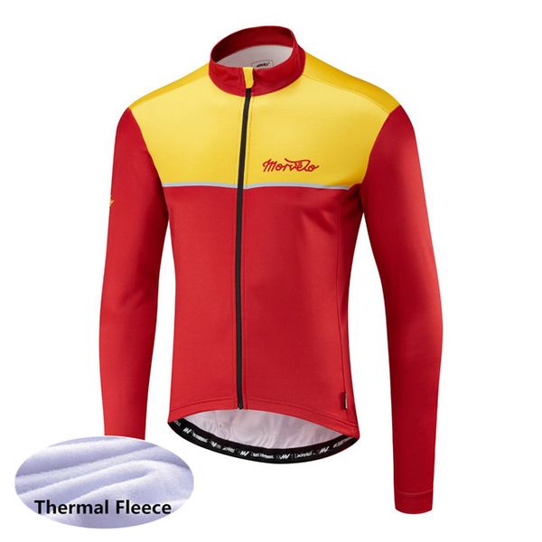

morvelo men up winter thermal fleece cycling jersey cycling clothing road bike jersey shirt bicycle wear mtb, Black;red