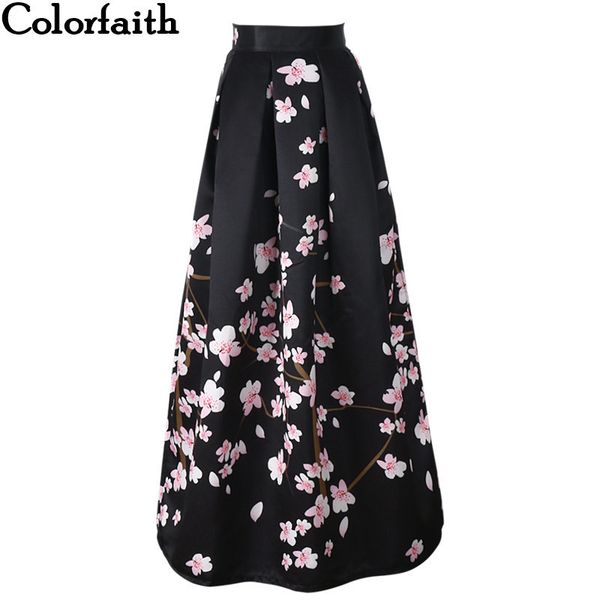 New Satin Women 100cm High Waist Flared Maxi Skirts Peach Blossom