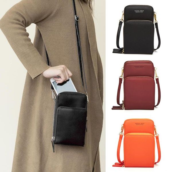 

women phone messenger bag pu leather mini summer shoulder bags ladies coin purses crossbody bag small daily use card holder d30