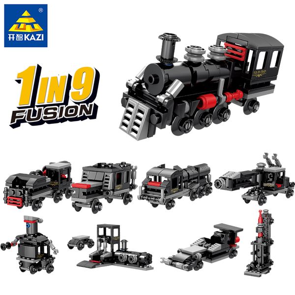 

city train model toys building blocks tracks rail motor kits carriage passenger train station rail tracks construction for kids boys gift 03