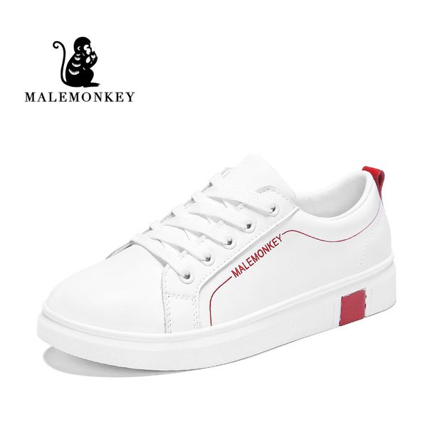 

malemonkey 1151 casual white sneakers women shoes flat 2020 spring girls sneakers fashion ladies flat shoes zapatillas de mujer, Black