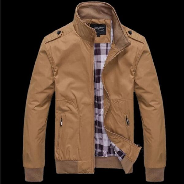 

men oversize mens jackets casual coats solid color mens sportswear stand collar slim jackets male bomber plus size 7xl, Black;brown