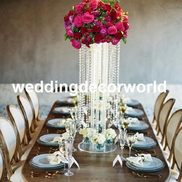 Composizione floreale con supporto in acrilico Bellissimo designNuovo prodotto! centrotavola in acrilico per tavola di nozze, decorazione portafiori da tavolo224