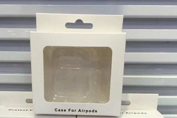 Pacchetto di vendita al dettaglio di plastica in PVC di carta universale per Apple Airpods Confezione di auricolari Custodia Cover Skin Packaging Fashion Luxury Box 2019 Nuovo caldo