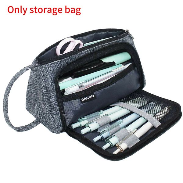 

office pencil bag cosmetic pouch gift multifunctional pen student organizer stationery accessories zipper closure big capacity