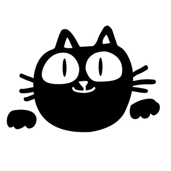 

15*10.4cm car - chubby cat smiling - vinyl car decal cute and interesting fashion sticker decals vinyl decals car decor