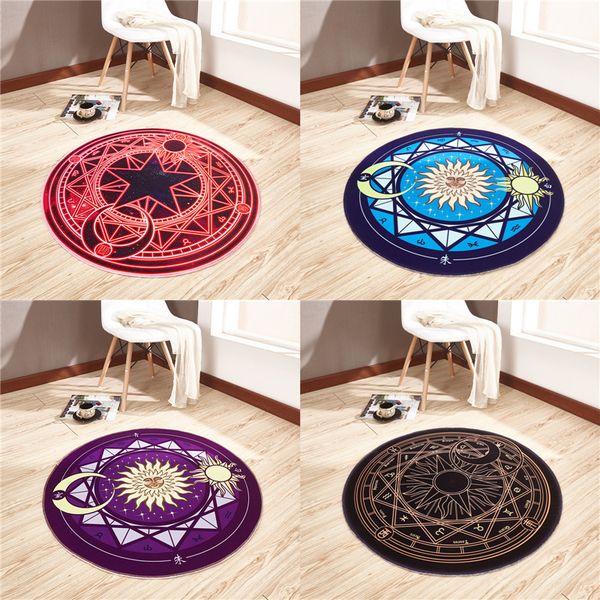 

cartoon card captor sakura rug mat magic array carpet doormat antislip plush princess creative handmade living room coffee table