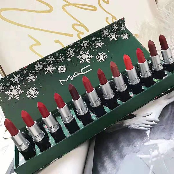 

mac lipsticks 12-piece female lipstick set waterproof selling lipstick moisturizes and does not fade fast delivery