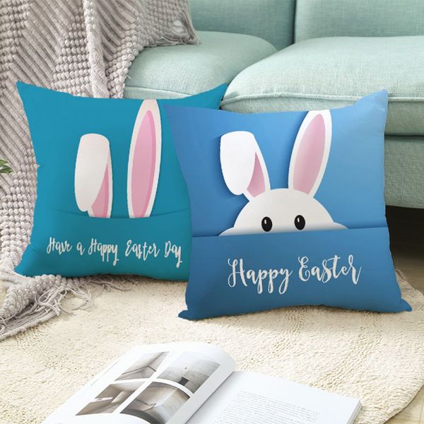 

pillows cover for sofa seat 45x45cm happy easter eggs covers soft throw pillow case home decor