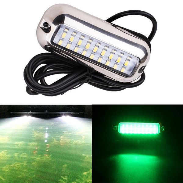 

27 led 3.6w red/green/blue underwater pontoon boat transom fishing light underwater waterpro of lamp cover waterproof
