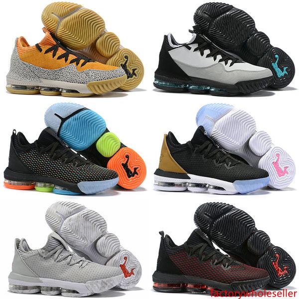 

2019 new mens 16 xvi low atmos safari basketball shoes for sale bhm oreo james 16 sneakers size 7-12