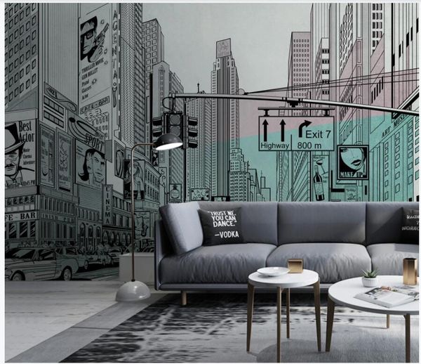 

3d wallpaper custom p european style hand drawn line drawing city buildings room home decor 3d wall murals wallpaper for walls 3 d
