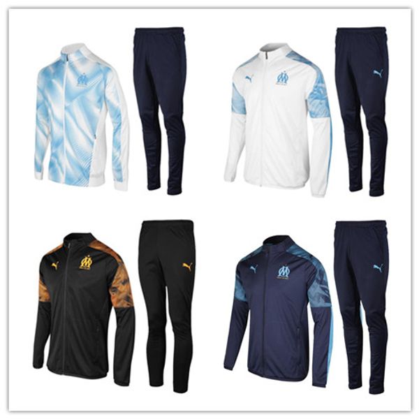 

2019 2020 olympique de mar eille  gu tavo payet occer jacket training uit 2019 2020 om mar eille football track uit xxl, Black;red