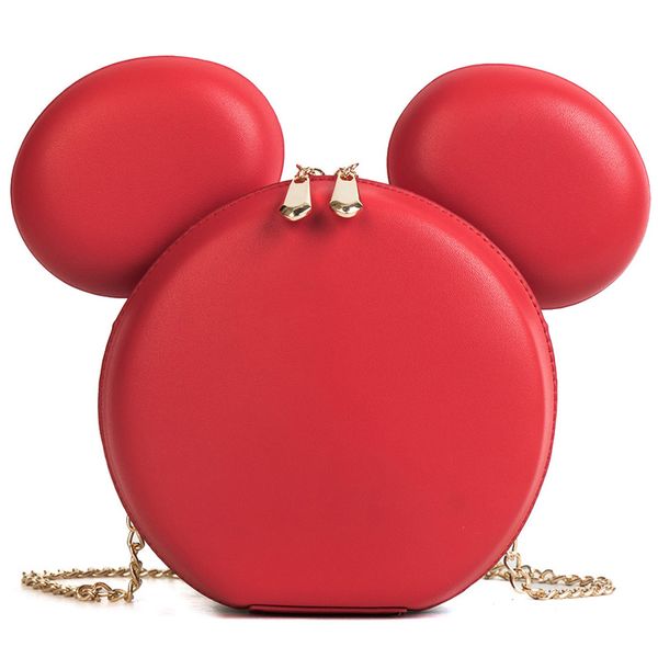 

cartoon big ears round female bag 2018 summer fashion new handbag pu leather women bag cute girl chain shoulder
