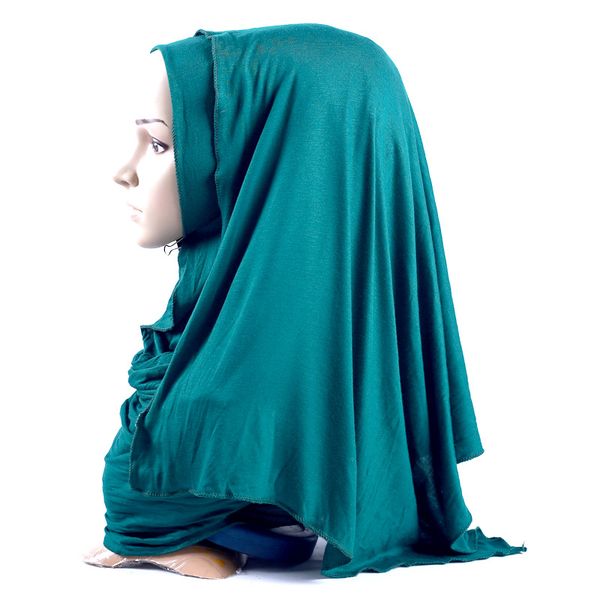 

quality spring summer women's scarf plain color jersey hijab shawls soft modal cotton breathable pashmina solid wraps headband, Red